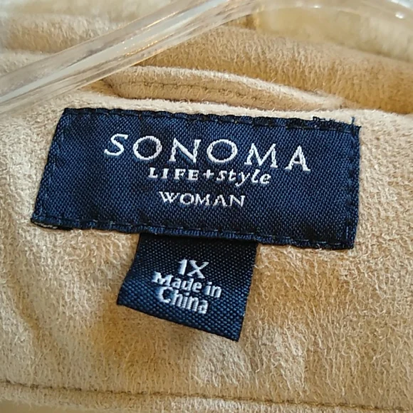 Sonoma Tan Microsuede 1X Jacket - Picture 5 of 10